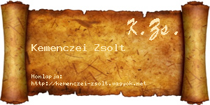 Kemenczei Zsolt névjegykártya